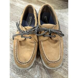 Sperry Top Sider Shoes Boys 4.5M INTREPID Casual Boat Deck Leather YB21463A GUC